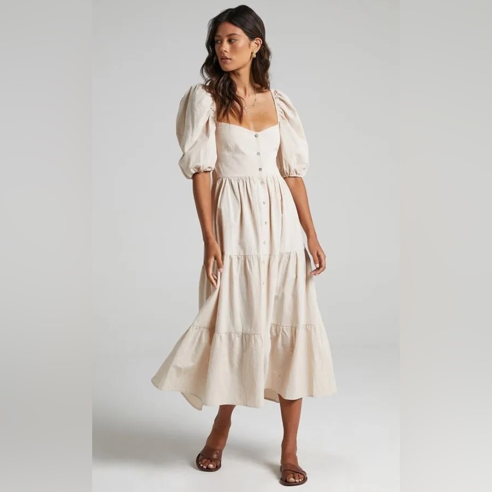 Showpo. Palmer Dress in Cream